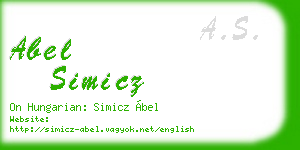 abel simicz business card